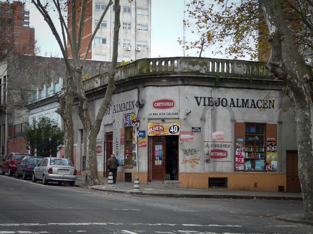 Old colonial buildings in Ciudad Vieja, Montevideo, Uruguay